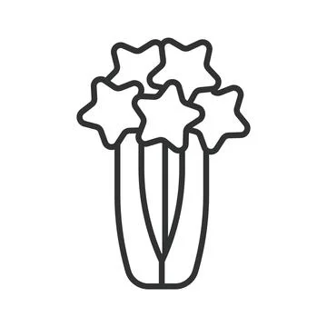 Celery icon in line design. celery vegetable food fresh organic healthy cooking Иллюстрация