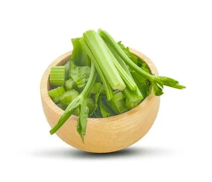 Celery isolated on white background Stock Photos