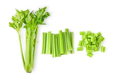Celery isolated on white background Stock Photos