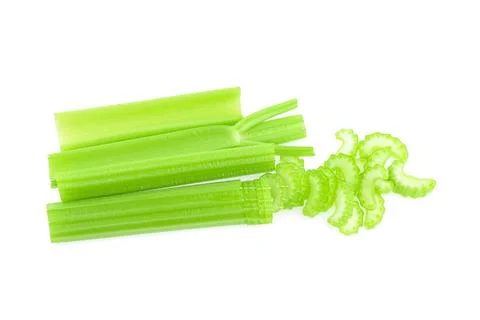 Celery isolated on white background Stock Photos