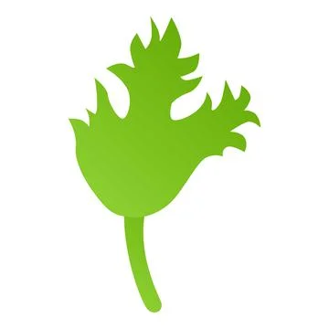 Celery leaf icon, cartoon style Illustrazione stock