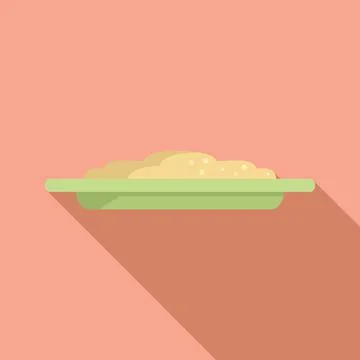 Celery mash potato icon flat vector. Boiled food Stock Illustration
