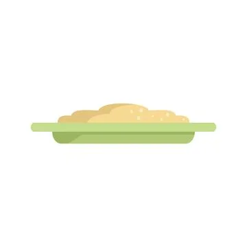 Celery mash potato icon flat vector. Boiled food Stock Illustration