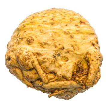 Celery root close-up 3d rendering with realistic texture Illustrazione stock