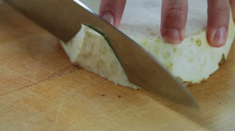 Celery root - cutting Stock Footage 35986984