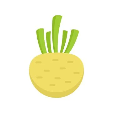 Celery root icon flat isolated vector Illustrazione stock