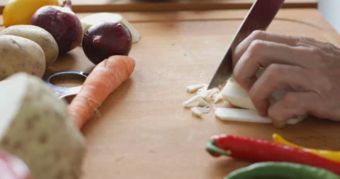Celery root slice finely chopped Stock Footage 146243654