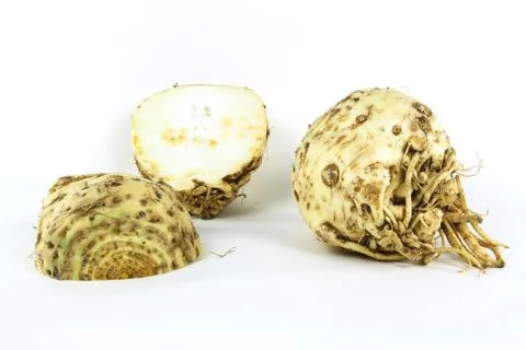 Celery roots bulbs. Stock Photos