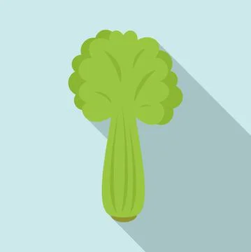 Celery salad icon, flat style Illustrazione stock