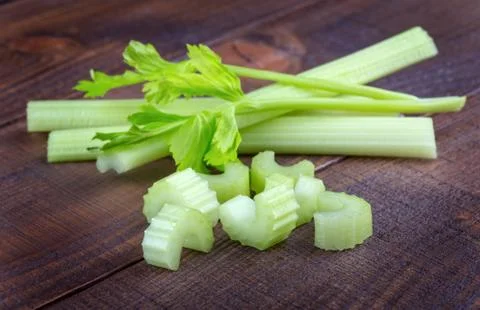 Celery with slices Stock Photos