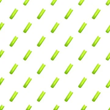 Celery stalks creating a seamless green vegetable pattern Stock Illustration