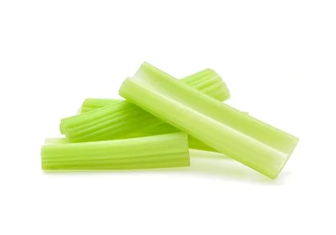 Celery sticks isolated on white background Foto stock