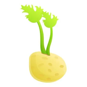 Celery vegetable icon, cartoon style Illustrazione stock