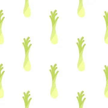 Celery vegetable seamless pattern Stock Illustration