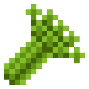 Celery Vegetables Pixel Art Icon Design 库存插图