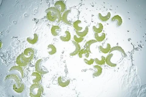 Celery Water Splash Stock Photos