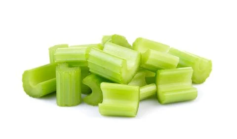 Celery on white background Stock Photos