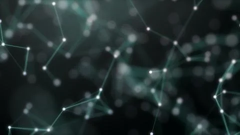 Celeste blue abstract technology and caliginous background with plexus elements Illustrazione stock