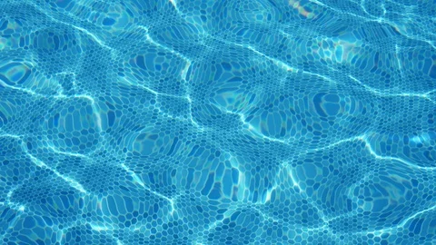 Celeste waters sparkling beautifully in a swimming pond on a sunny day in slo-mo Stock-Footage 111400853