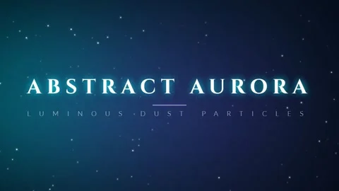 Celestial abstract aurora title reveal on deep dark starry night backdrop Vídeos de archivo 337656289