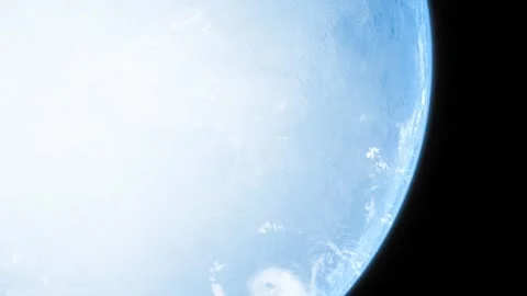 Celestial art planet with icy surface at deep space Stock Footage 306044308