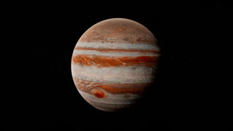 Celestial Choreography - Dance of Jupiter and Space - 4k Space Motion Backgr Stock Footage 242432021