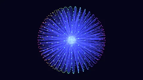 Celestial circle with dots intricate pattern of lines and dots resembling a Vídeo Stock 281902693