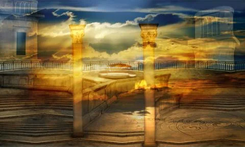 Celestial city Stock Photos