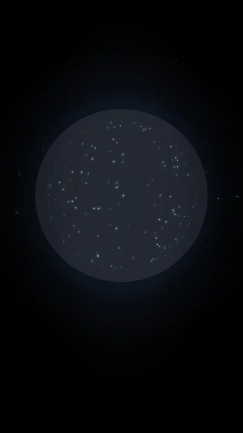 Celestial constellation map overlay featuring glowing star points and numbe.. 動画素材 347625835