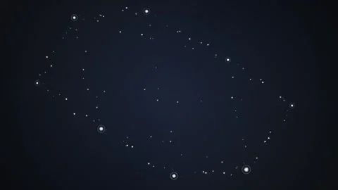 Celestial Constellation Overlay: Starry Night Sky Background with Connectin.. Stock Footage 348415349