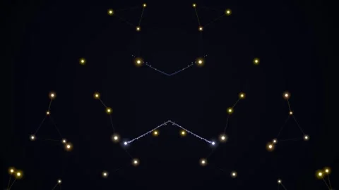 Celestial Constellations and Shooting Stars in the Night Sky Stock Footage 332204073