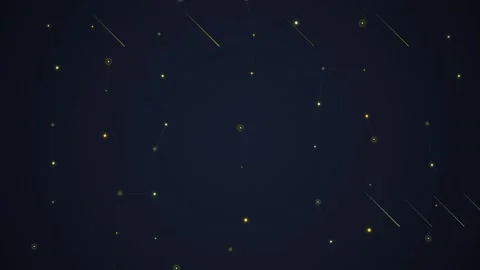 Celestial Constellations Glowing on Dark Night Sky Background Stock Footage 348073186