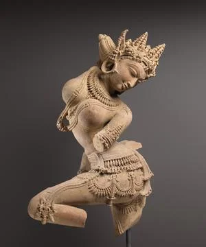 Celestial dancer (Devata) mid-11th century Central India, Madhya Pradesh Th.. Stock Photos