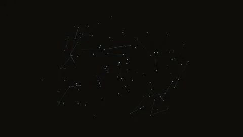 Celestial deep space particle constellation cloud with connected geodesic l.. 스톡 동영상 346187978