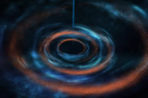 Celestial digital art, blackhole in outer space concept series Illustration