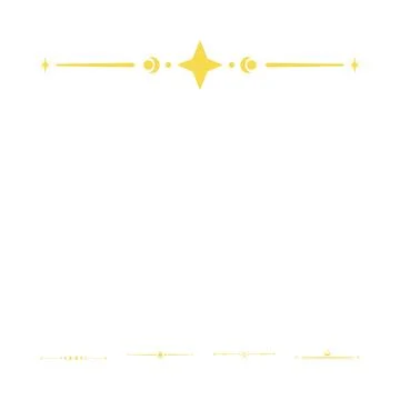Celestial dividers border line set decoration Stock Illustration
