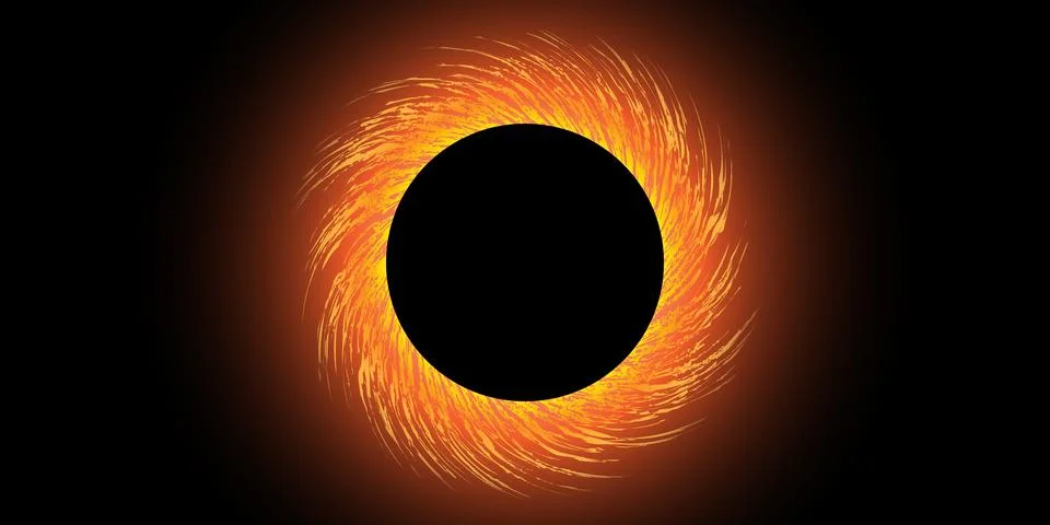 Celestial Eclipse Light Waves Vector Background Dynamic vector featuring fl.. 库存插图