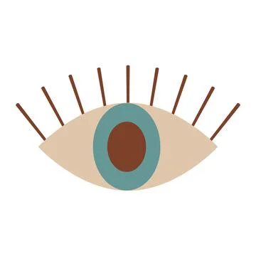 Celestial eye of Providence in boho style. Masonic symbol. Stock Illustration