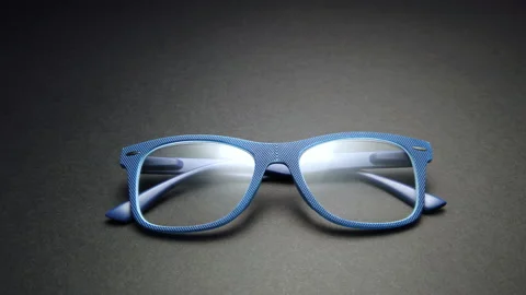 Celestial eyeglasses in close-up on black background Stock Footage 170623083