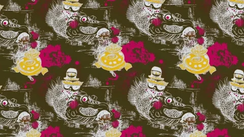 Celestial Fish Climb – Vertical Motion Video stock 306520330