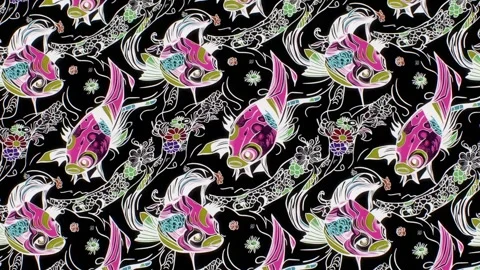 Celestial Fish Rise – Vertical Motion Stock Footage 306522279