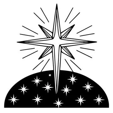 Celestial Flat Star Icon Illustration Stock Illustration