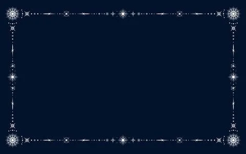 Celestial frame of gold star, moon and sun pattern Ilustração Stock