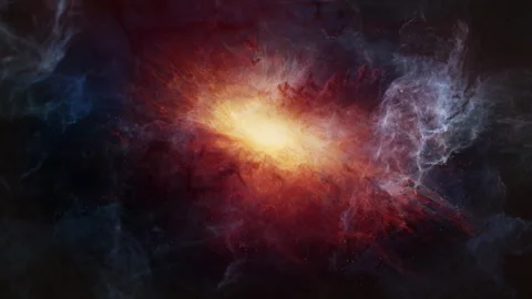 Celestial Galaxy Outer Space Horizon Seamless Loop Stock Footage 336778740