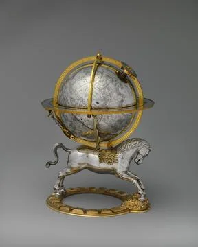Celestial globe with clockwork 1579 Gerhard Emmoser This globe once rotated.. Stock Photos