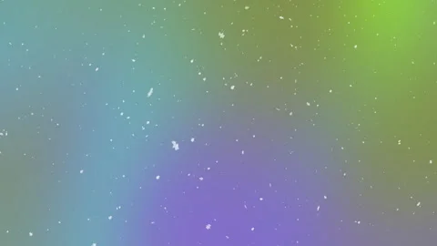 Celestial Glow – Floating Particles in Green &amp; Purple Sky Stock Footage 310641191