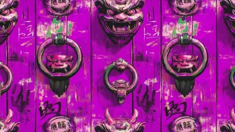 Celestial Knocker Diagonal Motion Stock Footage 306463624