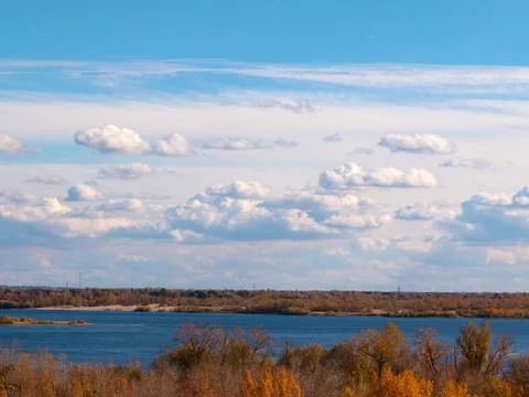 Celestial landscape with clouds Stock Photos