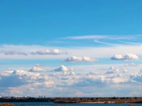 Celestial landscape with clouds Stock Photos