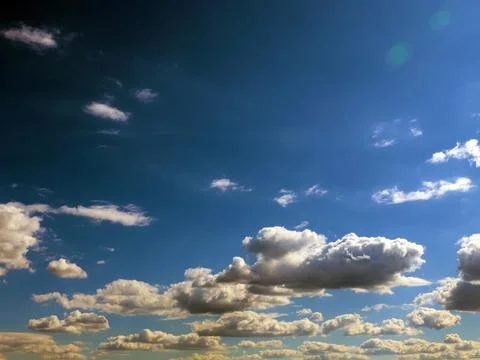 Celestial landscape with clouds Stock Photos